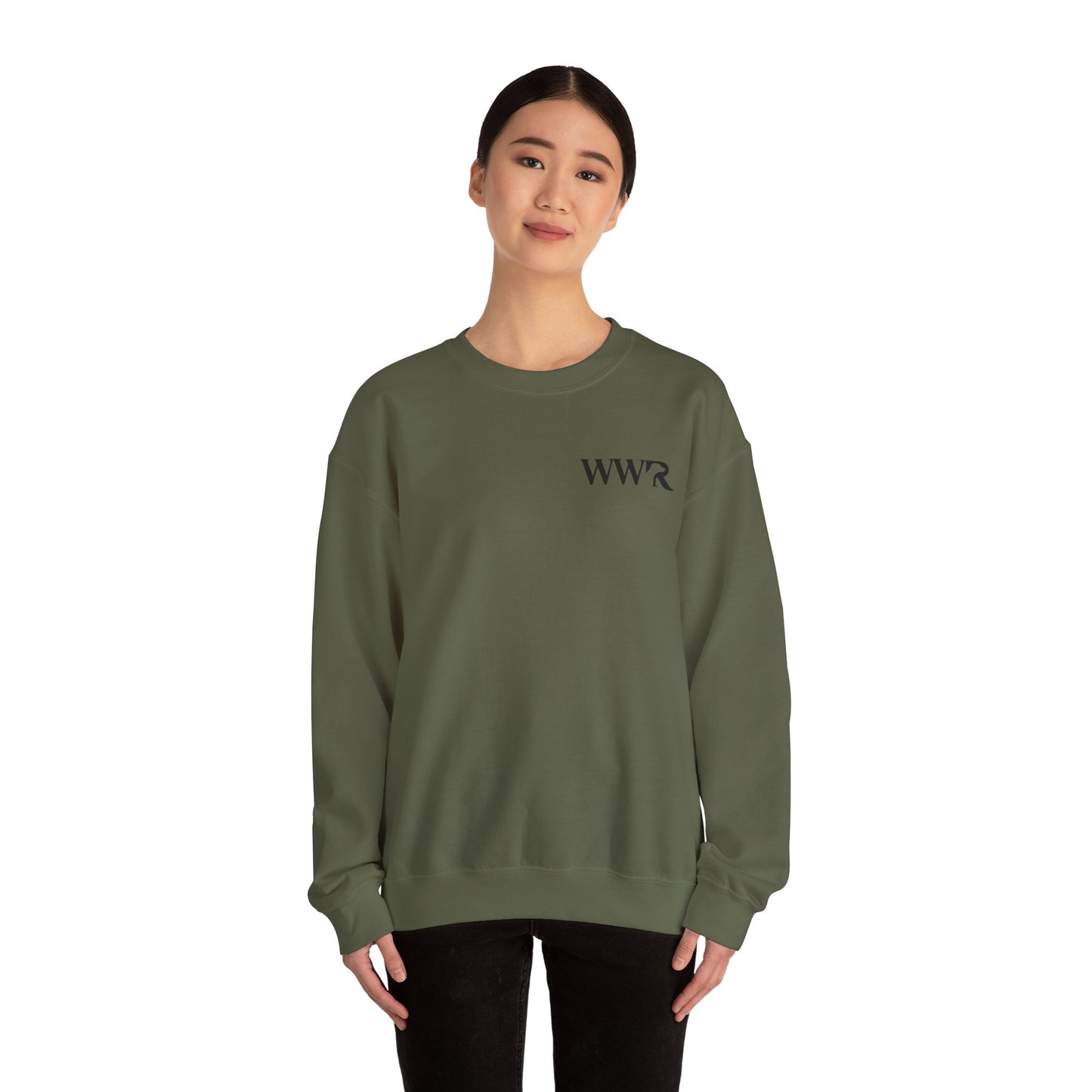 WWR Classic Black Logo - Unisex Heavy Blend™ Crewneck Sweatshirt